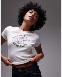 Tommy Hilfiger - T-shirt avec logo usa au centre - Lyst