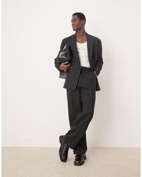 ASOS - Pantaloni Da Abito A Fondo Ampio Neri - Lyst