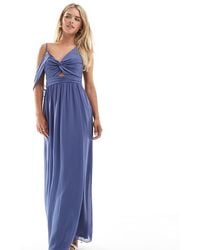TFNC London - Bridesmaids Asymmetric Maxi Dress With Drape Back - Lyst