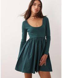 Nobody's Child - Penni Boat Neck Jersey Poplin Mini Dress - Lyst