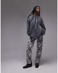 TOPSHOP - Low Rise Straight Leg Trouser - Lyst