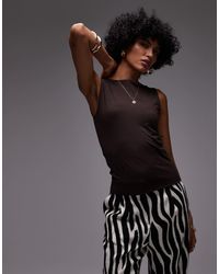 Mango - Mouwloze Top Van Polyamide - Lyst