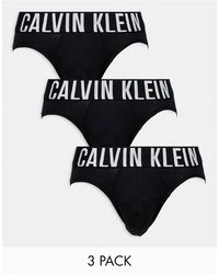 Calvin Klein - Intense power cotton stretch - confezione da 3 slip neri - Lyst