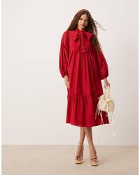 Sister Jane - Bow Shirt Midaxi Dress - Lyst