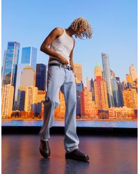 Calvin Klein - Jean droit style années 90 - clair délavé - Lyst
