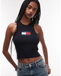 Tommy Hilfiger - – geripptes tanktop - Lyst