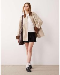 Y.A.S - Corduroy Trim Twill Barn Jacket - Lyst