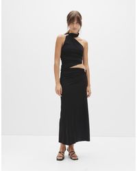 Pull&Bear - Vestito Midi Con Cut-Out - Lyst