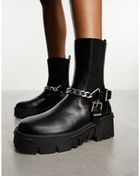 Raid - Greta Chunky Low Ankle Boot With Hardware - Lyst