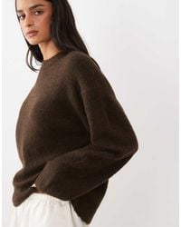 Gina Tricot - Crew Neck Knitted Wool Alpaca Jumper - Lyst