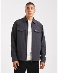 Fred Perry - Zip Through Overshirt Jacket - Lyst
