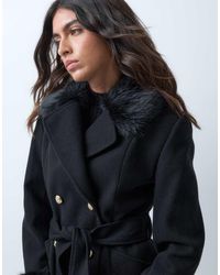 Miss Selfridge - Formal Belted Coat - Lyst