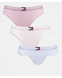 Tommy Hilfiger - 3 Pack Flag Detail Bikini Briefs - Lyst
