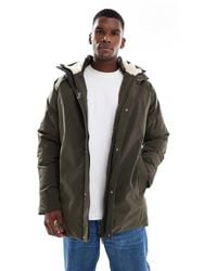 Jack & Jones - Parka Verde Con Capucha De Felpa De - Lyst