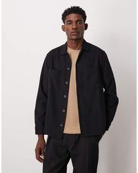ASOS - Camicia Giacca Nera - Lyst