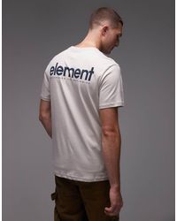 Element - Camiseta Color Crema Con Logo Estampado En La Espalda De -Blanco - Lyst