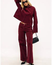 NA-KD - Low Waist Wide Leg Corduroy Trousers - Lyst