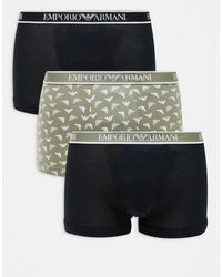 Emporio Armani - Bodywear 3 Pack Core Logoband Trunks - Lyst