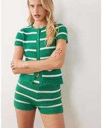ASOS - Knitted Crochet Cotton Blend Micro Shorts - Lyst