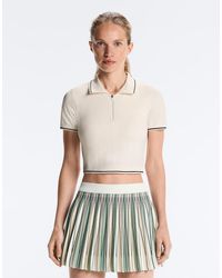 Oysho - Seamless Contrast Short-Sleeved Polo Shirt - Lyst