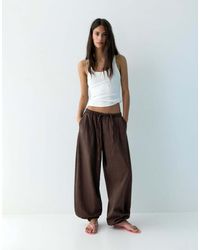 Pull&Bear - Sarouel Trousers With Elastic Waist - Lyst