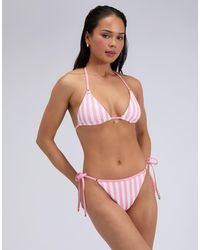 Boux Avenue - Barbuda Striped Triangle Bikini Top Summer Removable Pads - Lyst