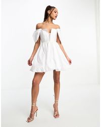 Forever New - Corset Puff Sleeve Mini Dress - Lyst