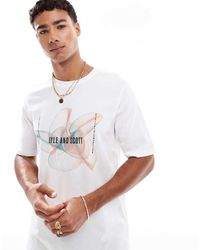 Lyle & Scott - Ss T-Shirts 3D Line Graphic T-Shirt - Lyst