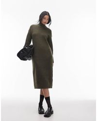 SELECTED - Roll-Neck Knitted Dress - Lyst