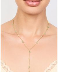 Lovisa - – vergoldete halskette mit y-design und runden anhängern aus halbedelsteinen - Lyst