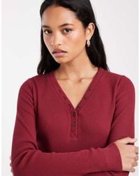 Lee Jeans - Long Sve Knitted Waffle Top - Lyst