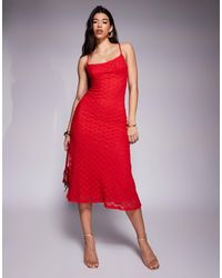 Bardot - Lace Mesh Cami Midi Dress - Lyst