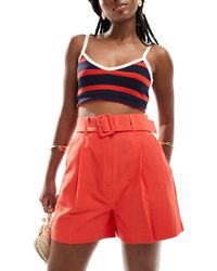 ASOS - Tailo Belted Short With Linen - Lyst