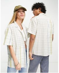 Reclaimed (vintage) - Unisex Short Sleeve Spliced Check Shirt - Lyst