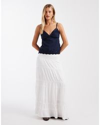 Hollister - Foldover Maxi Skirt - Lyst