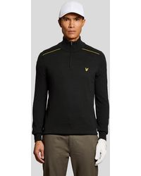 Lyle & Scott - Mid Knits Golf Tipped Quarter Zip Jumper - Lyst
