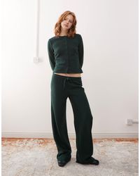 Collusion - Pantalon large d'ensemble à taille mi-haute doux au toucher - forêt - Lyst
