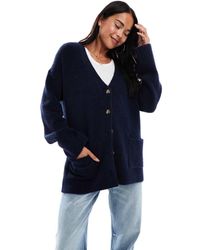 ASOS - Fisherman Rib Boyfriend Cardigan - Lyst