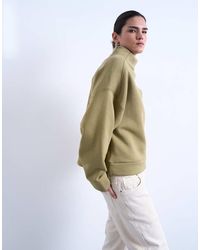 TOPSHOP - Funnel Neck Oversized Sweat - Lyst