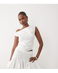 Kaiia - Exclusive Stretch Cotton Rich Volume Godet Mini Skirt - Lyst