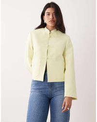 ASOS - Boxy Chuck On Mandarin Collar Blazer - Lyst