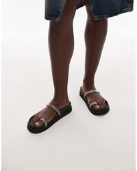 TOPSHOP - Josh Minimal Flat Sandal - Lyst