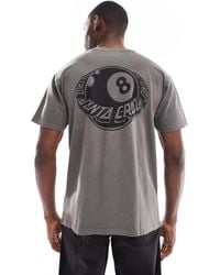 Santa Cruz - Heavyweight Loose Fit Pigment Dyed 8 Ball Logo With Back Print - Lyst