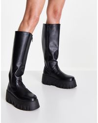 ASOS Coconut Chunky Platform Knee Boots 