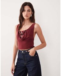 Motel - Janic Sequin Top - Lyst