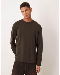 Mango - 100% Cotton Long Sleeve Crew Neck T-shirt - Lyst