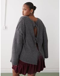 Noisy May - – vorne gebundener, wendbarer pullover - Lyst