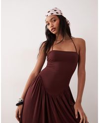ASOS - Drop Waist Halter Neck Sundress - Lyst