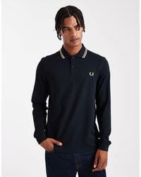Fred Perry - Long Sleeve Tipped Polo Shirt - Lyst