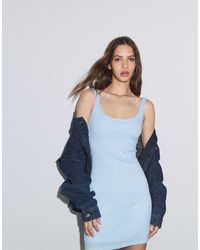 Stradivarius - Sequin Mini Dress - Lyst